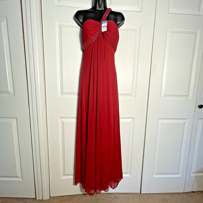 Xscape Dress Women 10 Red Beaded Empire Waist Fairycore Prom Grecian Gown Flowy | eBay Xscape Dress Women 10 Red Beaded Empire Waist Fairycore Prom Grecian Gown Flowy | eBay