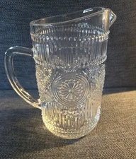 Pioneer Woman Adeline Clear Glass Pitcher Farmhouse 8.5" High 54 oz Beautiful!