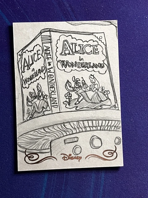 2025 Topps Disneyland 70th Alice im Wunderland Sketch Benjamin Lombart 1/1