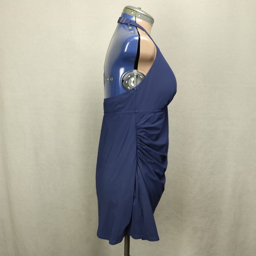 L.L. Bean Halter Neck Swim Dress UPF 40+ Protection Adjustable Strap Blue 14Reg - Picture 6 of 24