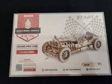 New ROKR Grand Prix Car DIY 3D Wooden Puzzle Jigsaw Model Kits 1:16 scale model