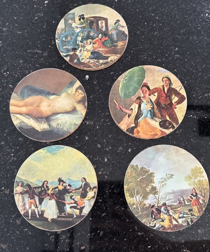 Fine Art Untersetzer Gemälde Francisco Goya (5) Korkrücken Rokoko Romantik - Bild 1 von 9