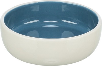 Trixie Creme & Blau Keramik Katzennapf, 0,3 l, 12 cm, leicht zu reinigen, spülmaschinenfest