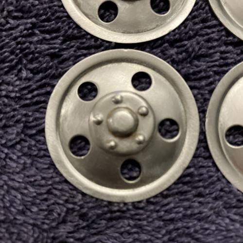 VINTAGE TONKA 1950’s ROUND HOLE HUBCAPS SET OF FOUR #1 - Picture 4 of 13