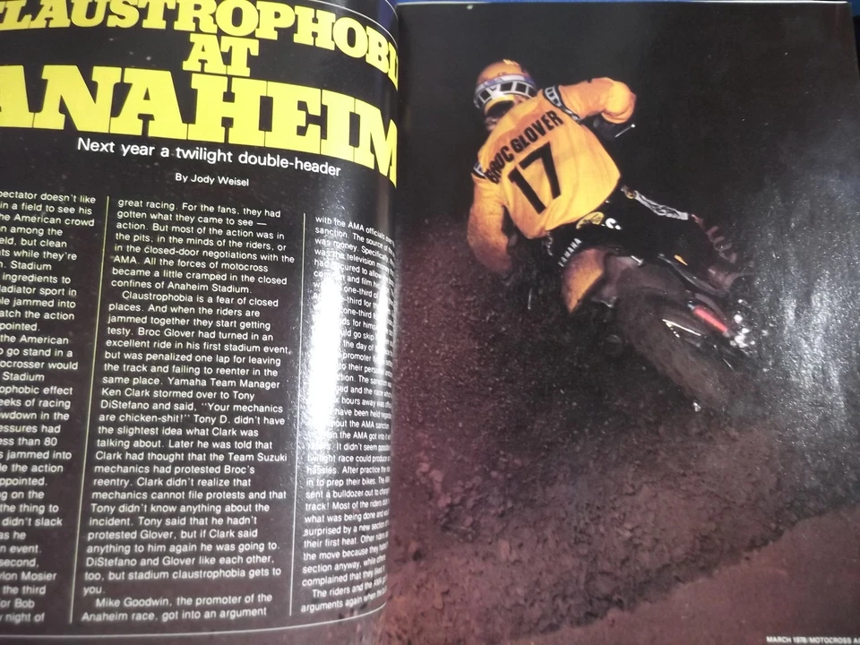 MOTOCROSS ACTION MAGAZINE MARCH 1978  4 STROKE NATS   KX250A4    ANAHEIM SUPX - Image 3 of 4