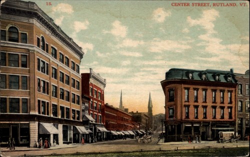 Center Street Rutland Vermont vintage postcard r792 | eBay
