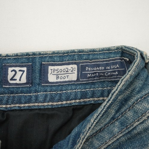 Stivali Miss Me Jeans donna taglia 27 firmati Rise denim blu patta posteriore invecchiati - Foto 5 di 10