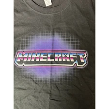 MINECRAFT Graphic Tee NEW Black SS 100% Cotton Size youth XL (18 - 20)