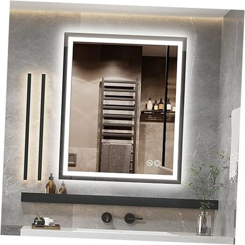 36x28 Led Bathroom Mirror,Front Lighted Backlit Vanity Mirror with 36"L x 28"W - Picture 1 of 7