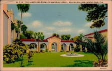 Postcard: W. P. 31 THE SANCTUARY, KNOWLES MEMORIAL CHAPEL, ROLLINS COL