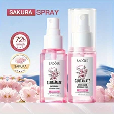 2 Pcs Sakura Underarm Spray Fast Odor Removal & Long-lasting Fresh Fragrance