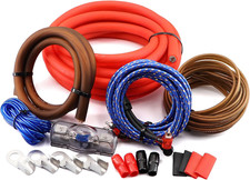 0 Gauge CCA Amplifier Wiring Kit 3000W Complete - Copper Clad Aluminum Car Audio