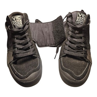 Vintage NOS Airwalk VIC Victim Black Retro Skateboard Shoes Mens - Main Image
