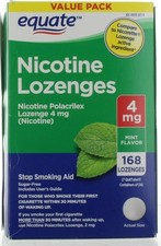 Equate Nicotine Lozenges 4MG 168ct Pack Mint Flavor Exp 5/27 Free Shipping