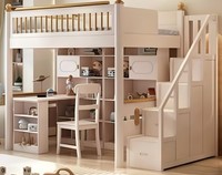 Holz Hochbett Etagenbett Weiß Mit Stufen Jugendbett Kinderbett Doppelstockbett