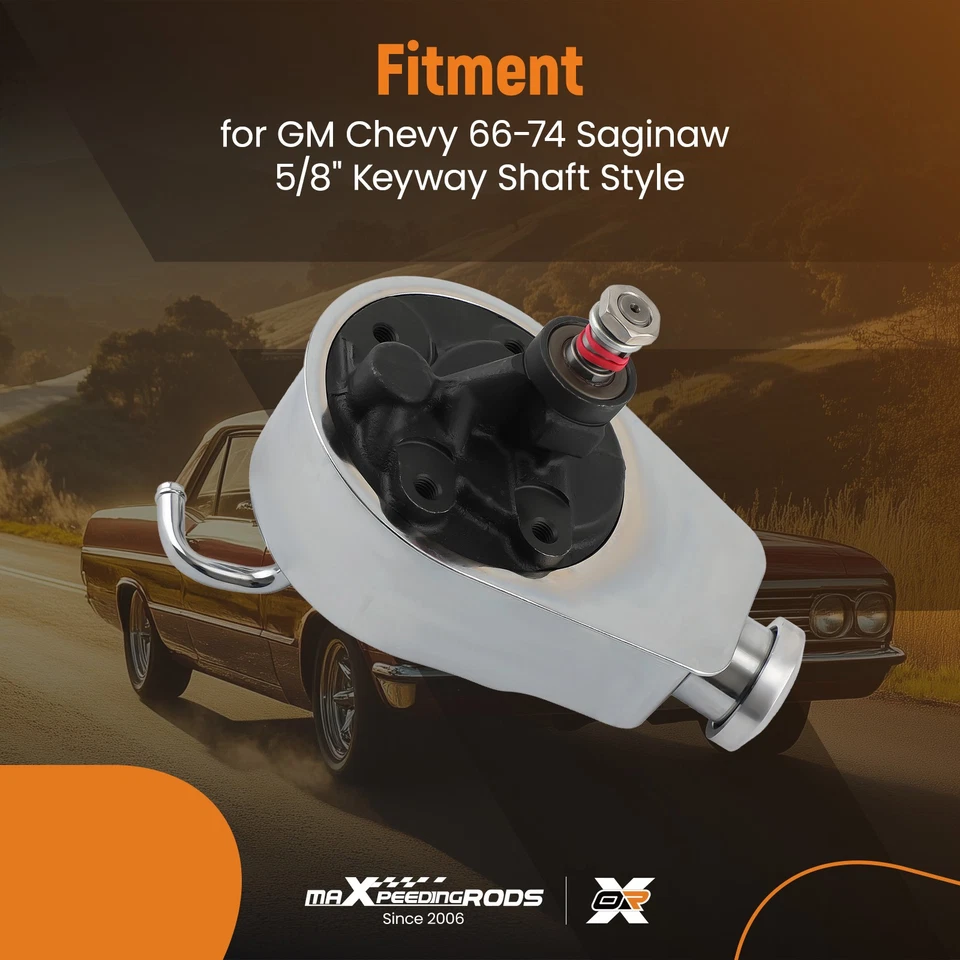 Bomba de dirección asistida para Chevy para GMC 1966-1974 Saginaw Keyway Style STP01S-2 Foto 4 de 4