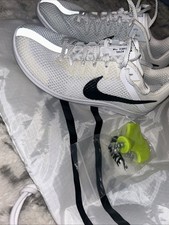 White Nike Zoom Rival Distance Shoes, Track  Field Distance Spikes. Size 5 W