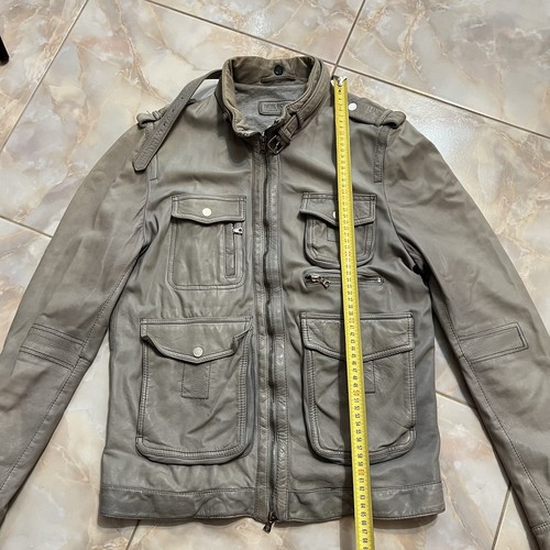 Neil Barrett M-65 Genuine Leather Bomber Jacket Size M Pocket Made In Italy - Picture 18 of 22