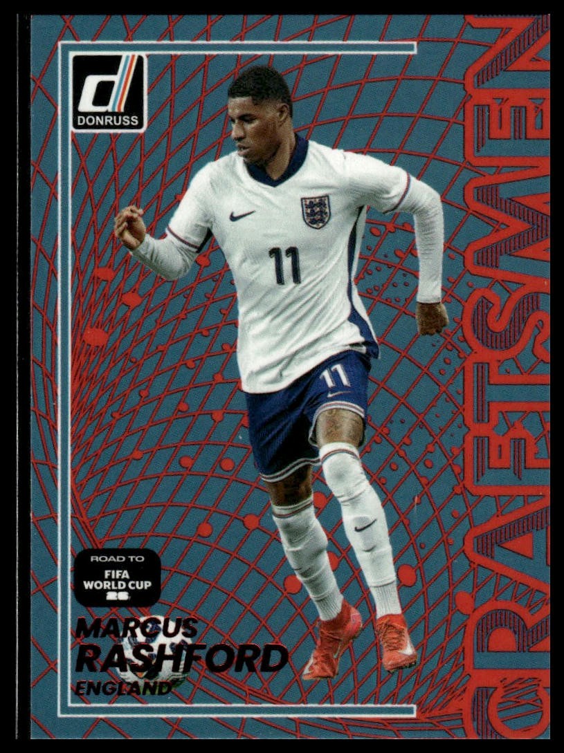 2025-26 Donruss Road to FIFA World Cup Marcus Rashford Craftsmen Red #18 England
