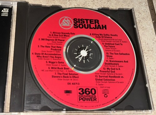 Sister Souljah 360 Degrees Of Power CD Rare OOP 1992 Epic EK 48713 Public Enemy - Imagen 4 de 6