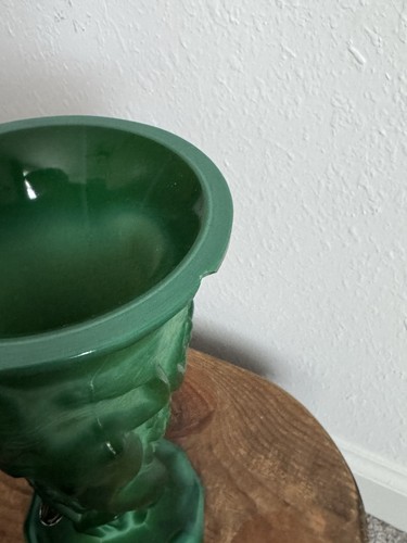 Art Deco grüne Glas Vase "Die Ernte" von Curt Schlevogt - Bild 6 von 9