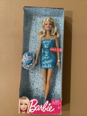 Rare Mattel Barbie Blue Dress 2012 Target Exclusive Sparkle Shimmer | eBay