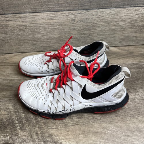 Nike Free Trainer 5.0 579809-106 Mens 9 Running Shoes White Red Black Sneakers - Picture 2 of 10