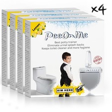 Pee Guard for Toilet Seat Bathroom Urine Deflector for Boys Men Lemon Scent X4