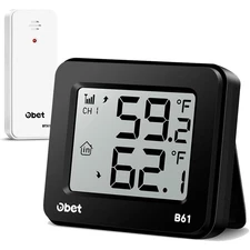 OBET Indoor Outdoor Thermometer Wireless Outdoor Thermometer Digital Thermome...
