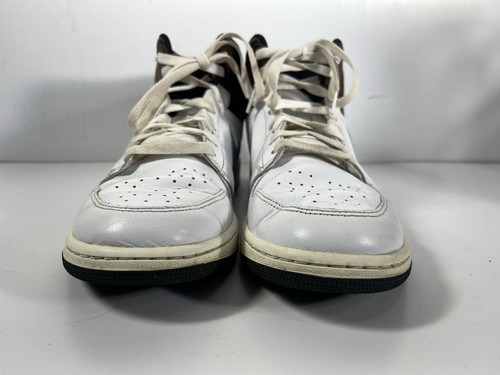 Scarpe Nike Air Jordan 1 Mid SE bianche nere blu grigie FQ7831-142 uomo taglia 11 - Foto 4 di 10