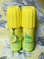 2 NEW BATH BODY WORKS BANANA BLEND FRUIT FUSION PERFUME BODY SPRAY MIST CHARM