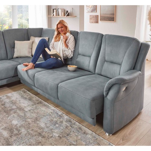 polsterpower Ecksofa mit Funktion - feeling steel - Sitztiefenverstellung Sofa - Bild 5 von 10