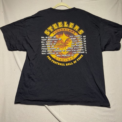 Vintage Y2K Pittsburgh Steelers HOF Players T Shirt Double Sided Reebok XL - Picture 2 of 7