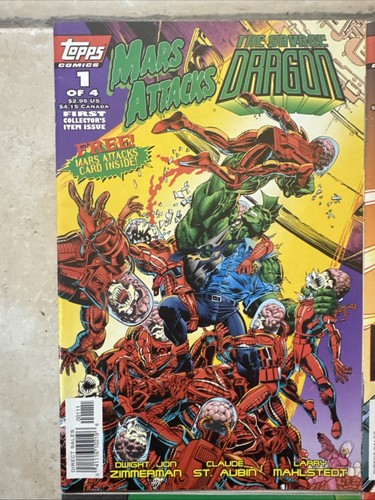 Mars Attacks The Savage Dragon 1-4 Complete Set Image Comics Topps 1996 - Picture 2 of 6