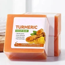 Turmeric Soap Skin Whitening Dark Spots Lightening Acne Brightening Turmeric