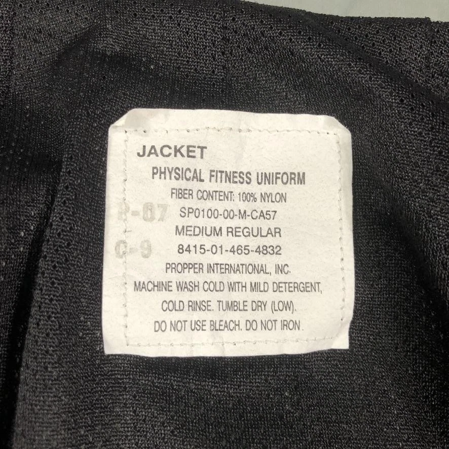 US Army Physical Fitness Uniform Jacket Men Medium Regular Gray Black Propper PT - Image 4 of 4