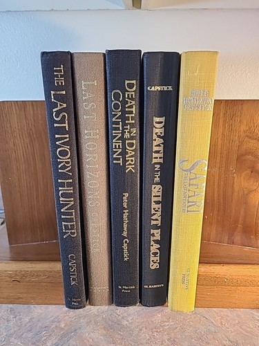 Peter Hathaway Capstick African Hunting Book First Edition Lot Of 5 Hardcovers.