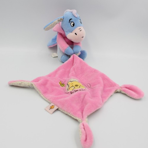 Doudou plat mouchoir Bourriquet lapin bleu rose pois DISNEY - 17249 - Photo 2/2