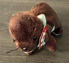 Ty Beanie Babies Runner Otter Brown & White Plush w/ Heart Tag, 2000 Vintage