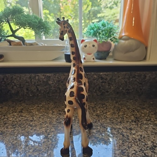 50s Vintage 11.5" Giraffe Ceramic Figurine ~ A Beauty! MINT Adorable Eyelashes! - Picture 3 of 12