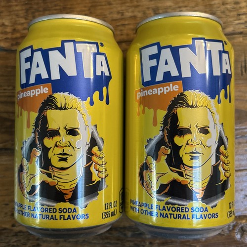 Fanta Halloween 2 II (2025) (2 Full Soda Cans) Michael Myers , Pineapple