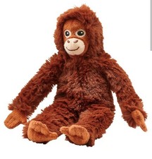 IKEA SMALL Djungelskog Orangutan Monkey Brown Soft Plush Toy 20cm Comforter 