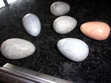 Wooden EASTER Eggs - LOT OF 6 - TWO SIZES 2.5" AND 2.0"