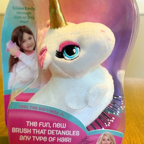 Tangle Pets SPARKLES THE UNICORN Plüsch-Entwirrbürste alle Haartypen weiß NEU - Bild 2 von 7