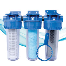 Filtro Acqua Rubinetto Tre Stadi 3/4, Kit Filtro Acqua Sotto Lavello Made in Ita