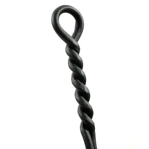 Juego de herramientas para chimenea de hierro forjado negro extra largo atractivo hogar hecho a mano T... Foto 3 de 3