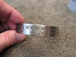 Original Vintage 1970's POW Bracelet Nickel Silver LT COL W N NEWK GRUBB 1966