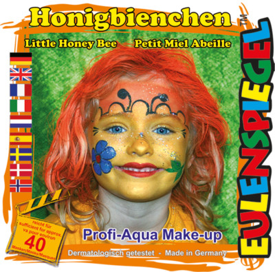Eulenspiegel Motiv-Set Honigbienchen, Schmink-Set mit Schmink-Anleitung 1 Pinsel