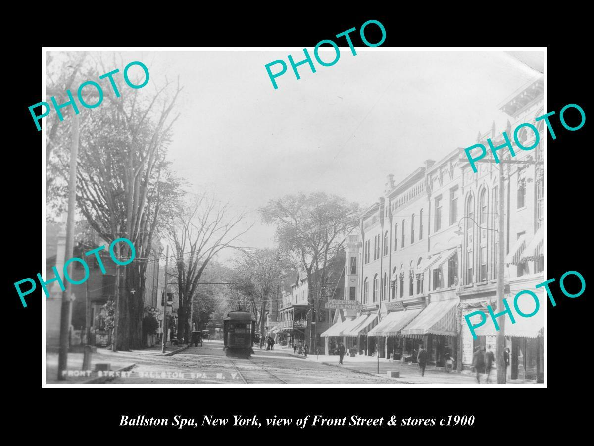OLD 8x6 HISTORIC PHOTO OF BALLSTON SPA NEW YORK VIEW OF FRONT ST