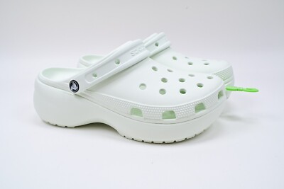 New CROCS Womens CLASSIC PLATFORM CLOG 206750 Mint Tint Slip On